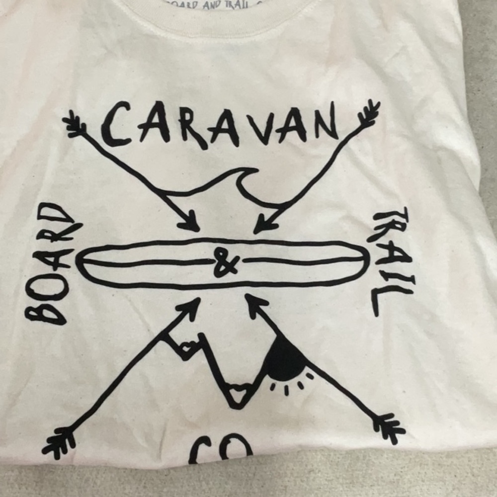 White Graphic Tee with Black Print